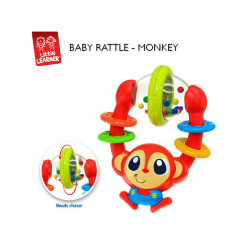 Hap-P-Kid Little Learner Baby Shake Rattle - Monkey | 6 months+